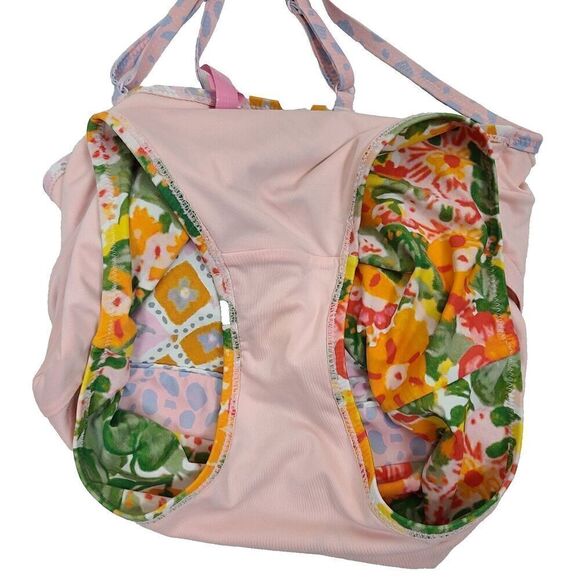 Alja Horvat Anthropologie Swimsuit XS Colorful‎ Mixed Media Floral One-Piece - Picture 4 of 6